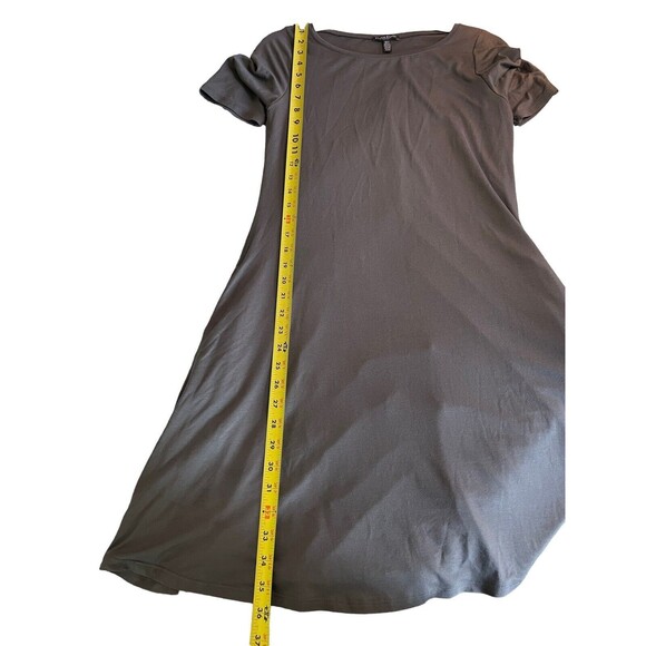 Eileen Fisher Gray Dress Womens PS. Stretch Viscose Jersey‎ V Neck - Picture 10 of 11